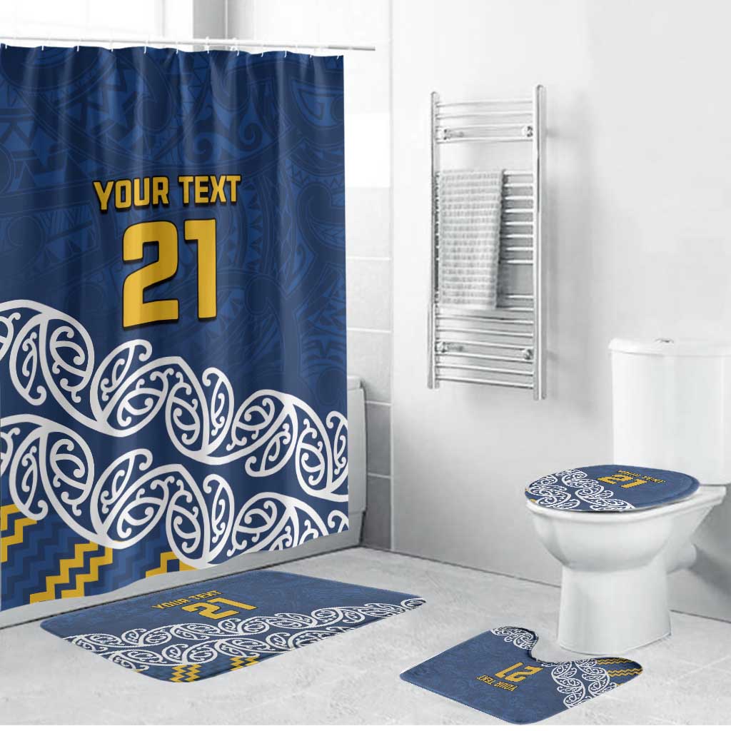 New Zealand Rugby Pacific Custom Bathroom Set Kahupeka Maori Kowhaiwhai Pattern - Aussie Hoodie
