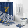 New Zealand Rugby Pacific Custom Bathroom Set Kahupeka Maori Kowhaiwhai Pattern - Aussie Hoodie