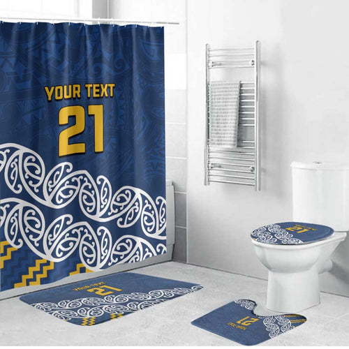 New Zealand Rugby Pacific Custom Bathroom Set Kahupeka Maori Kowhaiwhai Pattern - Aussie Hoodie