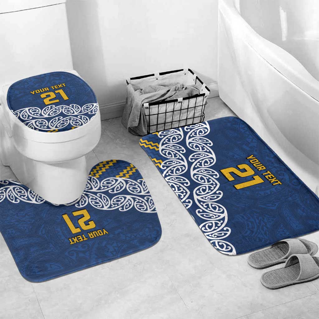 New Zealand Rugby Pacific Custom Bathroom Set Kahupeka Maori Kowhaiwhai Pattern - Aussie Hoodie
