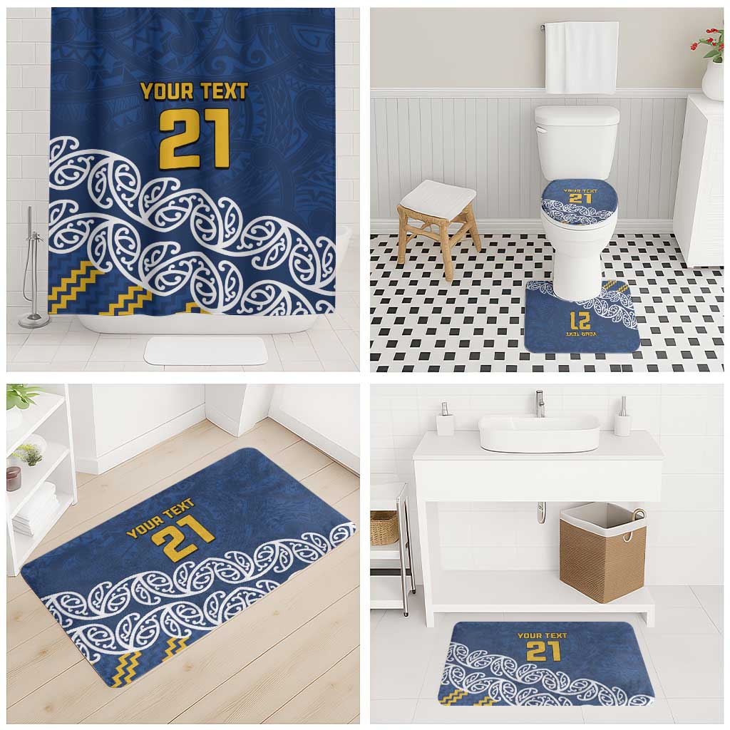 New Zealand Rugby Pacific Custom Bathroom Set Kahupeka Maori Kowhaiwhai Pattern - Aussie Hoodie