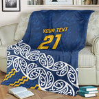 New Zealand Rugby Pacific Custom Blanket Kahupeka Maori Kowhaiwhai Pattern