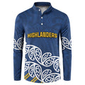 New Zealand Rugby Pacific Custom Button Sweatshirt Kahupeka Maori Kowhaiwhai Pattern