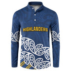 New Zealand Rugby Pacific Custom Button Sweatshirt Kahupeka Maori Kowhaiwhai Pattern