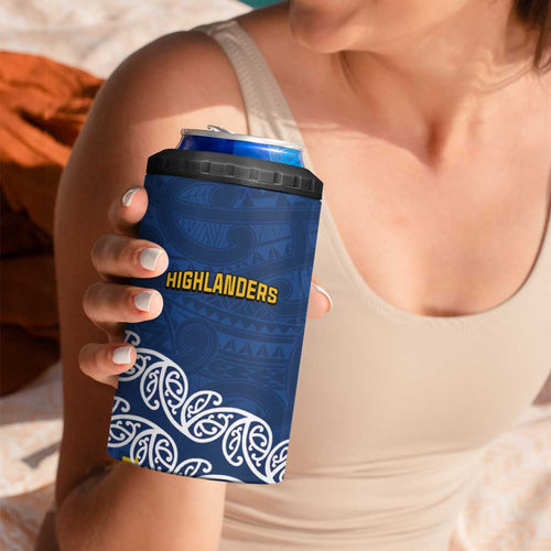 New Zealand Rugby Pacific Custom 4 in 1 Can Cooler Tumbler Kahupeka Maori Kowhaiwhai Pattern