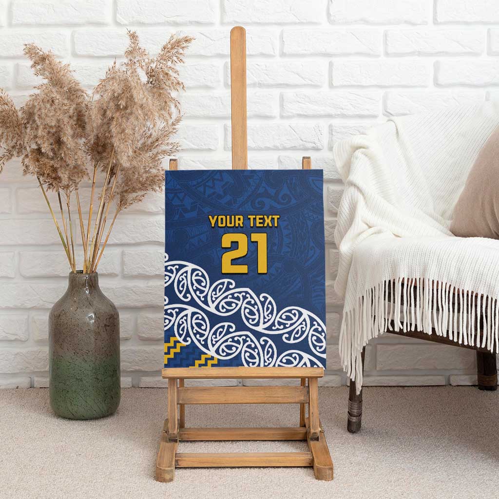 New Zealand Rugby Pacific Custom Canvas Wall Art Kahupeka Maori Kowhaiwhai Pattern