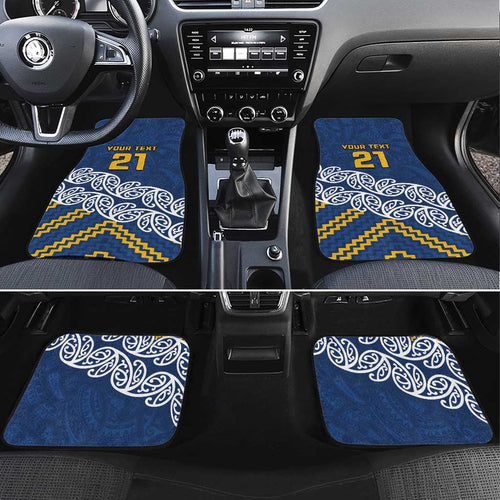 New Zealand Rugby Pacific Custom Car Mats Kahupeka Maori Kowhaiwhai Pattern