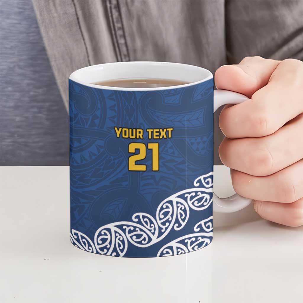 New Zealand Rugby Pacific Custom Ceramic Mug Kahupeka Maori Kowhaiwhai Pattern - Aussie Hoodie