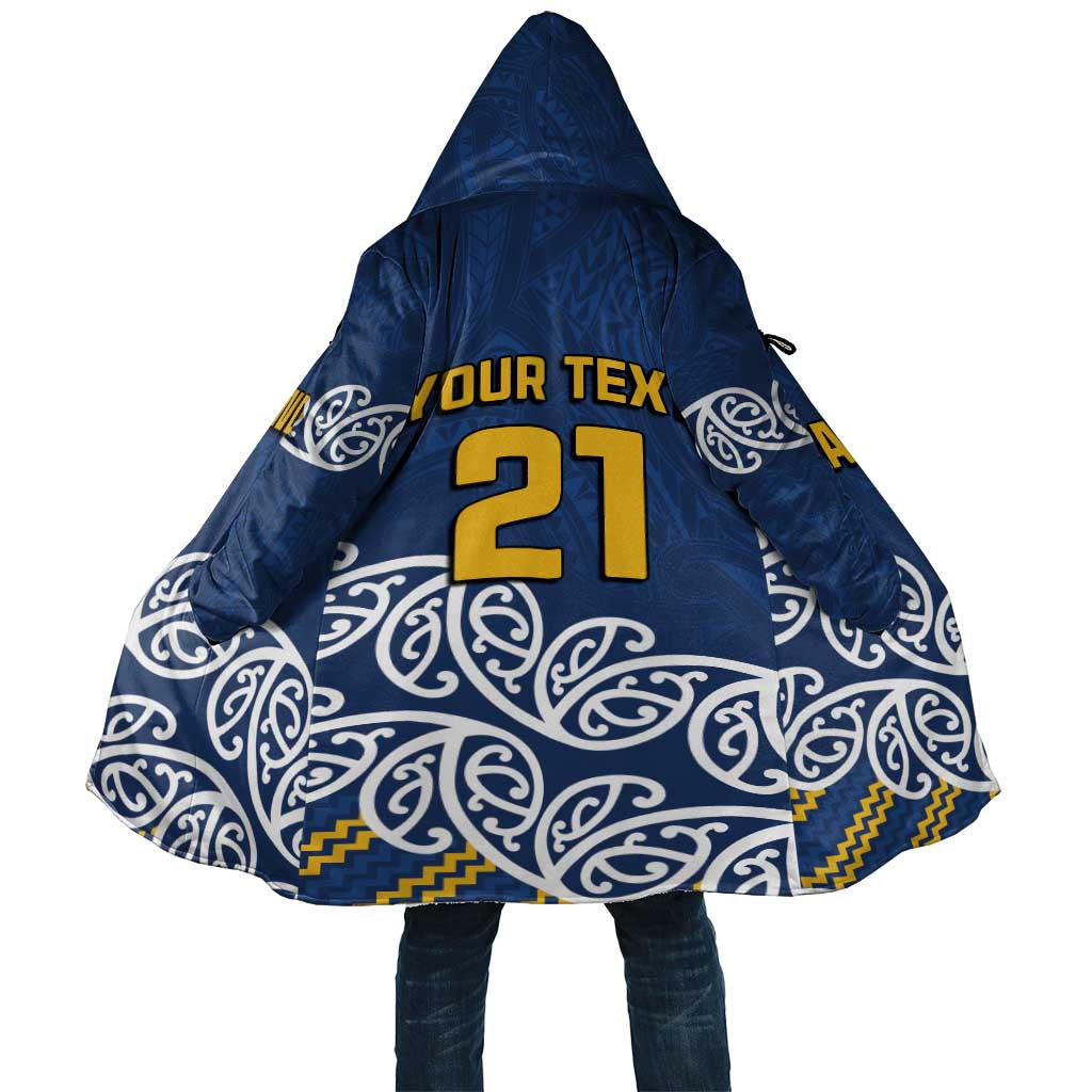 New Zealand Rugby Pacific Custom Cloak Kahupeka Maori Kowhaiwhai Pattern - Aussie Hoodie