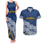 New Zealand Rugby Pacific Custom Couples Matching Tank Maxi Dress and Hawaiian Shirt Kahupeka Maori Kowhaiwhai Pattern