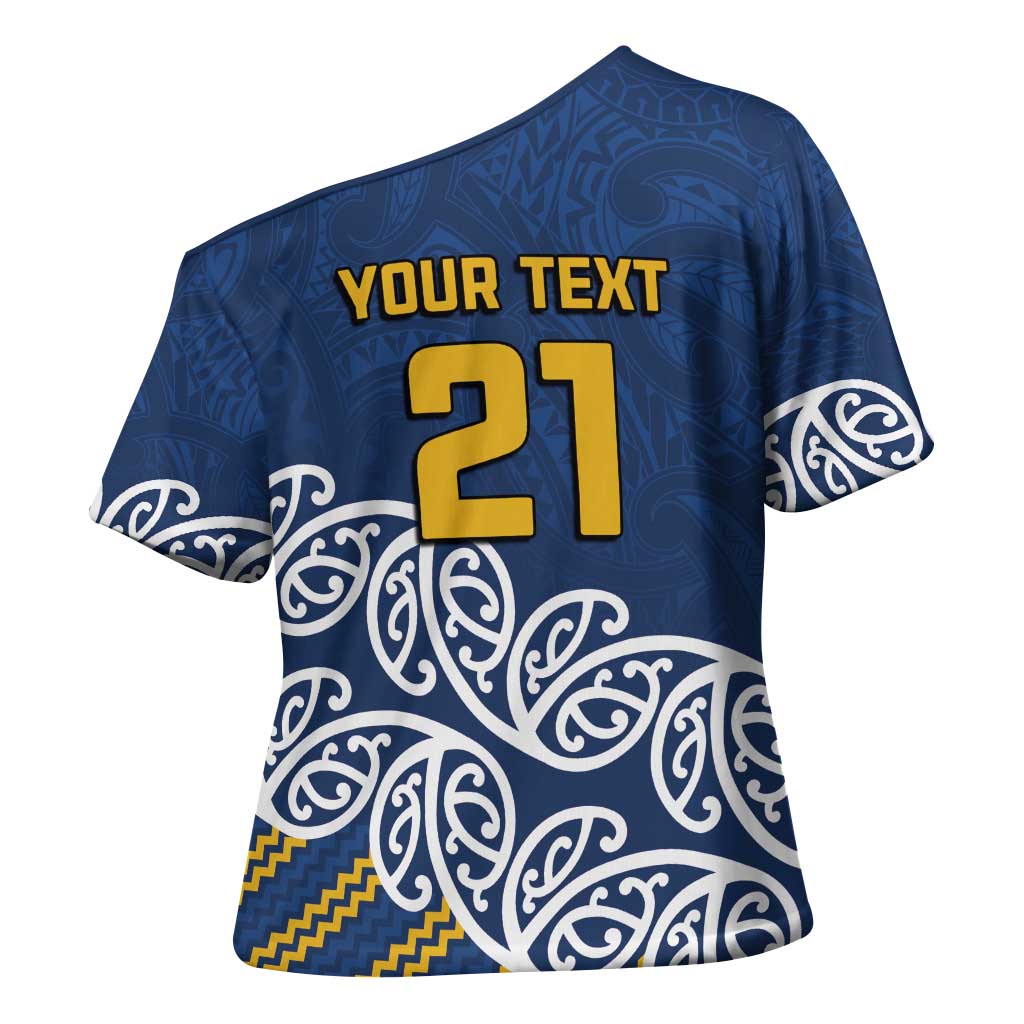 New Zealand Rugby Pacific Custom Cross Shoulder Shirt Kahupeka Maori Kowhaiwhai Pattern - Aussie Hoodie