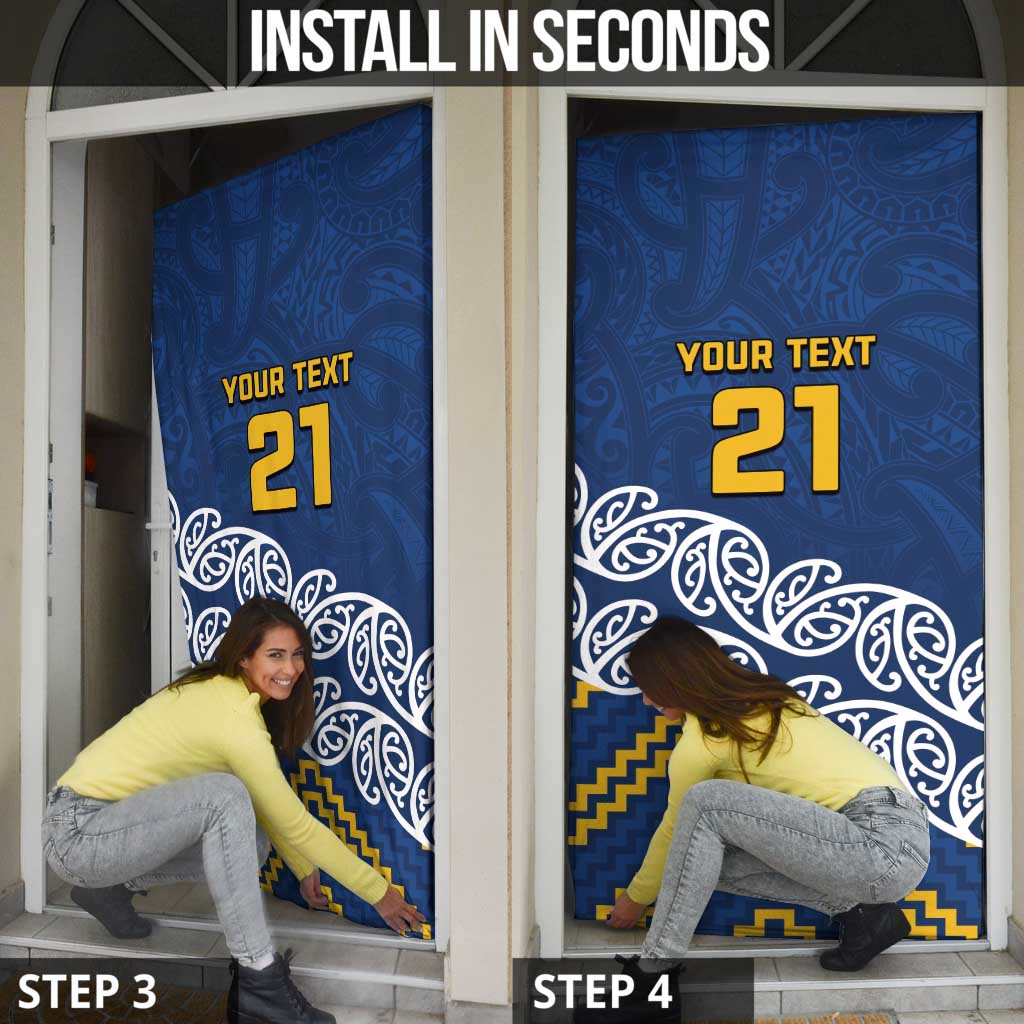 New Zealand Rugby Pacific Custom Door Cover Kahupeka Maori Kowhaiwhai Pattern - Aussie Hoodie