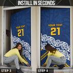 New Zealand Rugby Pacific Custom Door Cover Kahupeka Maori Kowhaiwhai Pattern - Aussie Hoodie