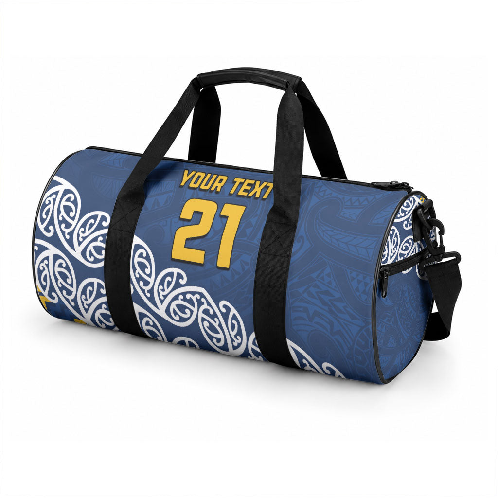 New Zealand Maori Rugby Pacific Custom Duffle Bag Kahupeka Maori Kowhaiwhai Pattern