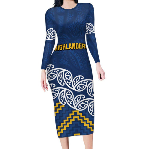 New Zealand Rugby Pacific Custom Family Matching Long Sleeve Bodycon Dress and Hawaiian Shirt Kahupeka Maori Kowhaiwhai Pattern