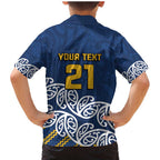 New Zealand Rugby Pacific Custom Family Matching Mermaid Dress and Hawaiian Shirt Kahupeka Maori Kowhaiwhai Pattern