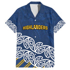 New Zealand Rugby Pacific Custom Family Matching Off Shoulder Short Dress and Hawaiian Shirt Kahupeka Maori Kowhaiwhai Pattern