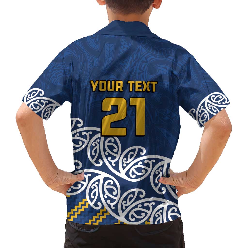 New Zealand Rugby Pacific Custom Family Matching Tank Maxi Dress and Hawaiian Shirt Kahupeka Maori Kowhaiwhai Pattern