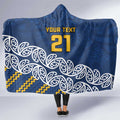 New Zealand Rugby Pacific Custom Hooded Blanket Kahupeka Maori Kowhaiwhai Pattern