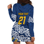 New Zealand Rugby Pacific Custom Hoodie Dress Kahupeka Maori Kowhaiwhai Pattern