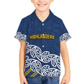 New Zealand Rugby Pacific Custom Kid Hawaiian Shirt Kahupeka Maori Kowhaiwhai Pattern