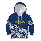 New Zealand Rugby Pacific Custom Kid Hoodie Kahupeka Maori Kowhaiwhai Pattern