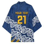 New Zealand Rugby Pacific Custom Kimono Kahupeka Maori Kowhaiwhai Pattern - Aussie Hoodie
