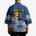 New Zealand Rugby Pacific Custom Kimono Kahupeka Maori Kowhaiwhai Pattern - Aussie Hoodie