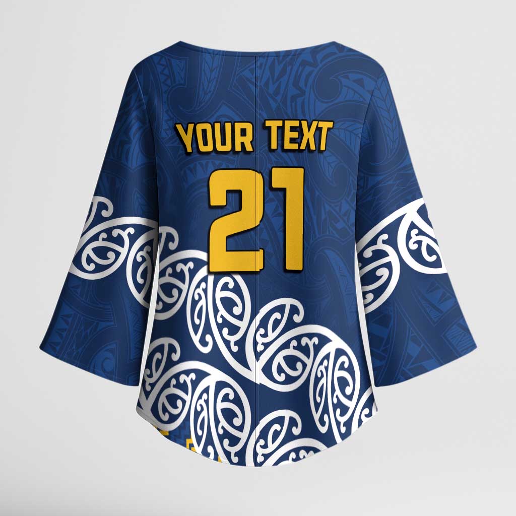 New Zealand Rugby Pacific Custom Kimono Sleeve Blouse Kahupeka Maori Kowhaiwhai Pattern - Aussie Hoodie