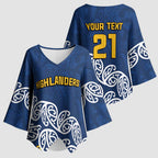 New Zealand Rugby Pacific Custom Kimono Sleeve Blouse Kahupeka Maori Kowhaiwhai Pattern - Aussie Hoodie