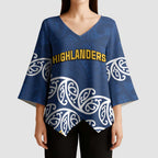 New Zealand Rugby Pacific Custom Kimono Sleeve Blouse Kahupeka Maori Kowhaiwhai Pattern - Aussie Hoodie