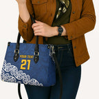 New Zealand Rugby Pacific Custom Leather Bag Kahupeka Maori Kowhaiwhai Pattern - Aussie Hoodie