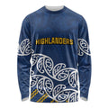 New Zealand Rugby Pacific Custom Long Sleeve Shirt Kahupeka Maori Kowhaiwhai Pattern