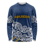 New Zealand Rugby Pacific Custom Long Sleeve Shirt Kahupeka Maori Kowhaiwhai Pattern