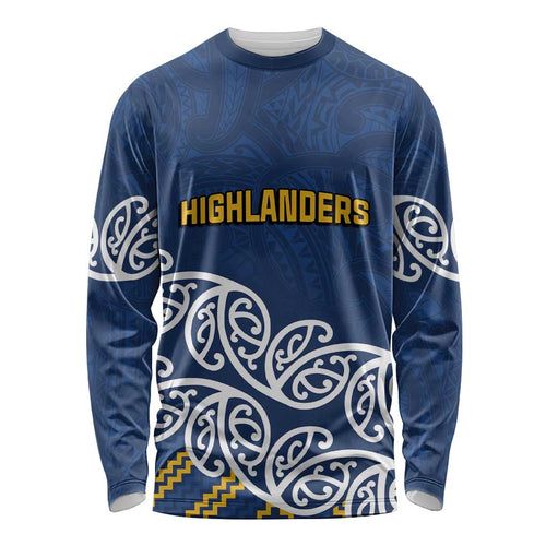 New Zealand Rugby Pacific Custom Long Sleeve Shirt Kahupeka Maori Kowhaiwhai Pattern