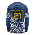 New Zealand Rugby Pacific Custom Long Sleeve Shirt Kahupeka Maori Kowhaiwhai Pattern