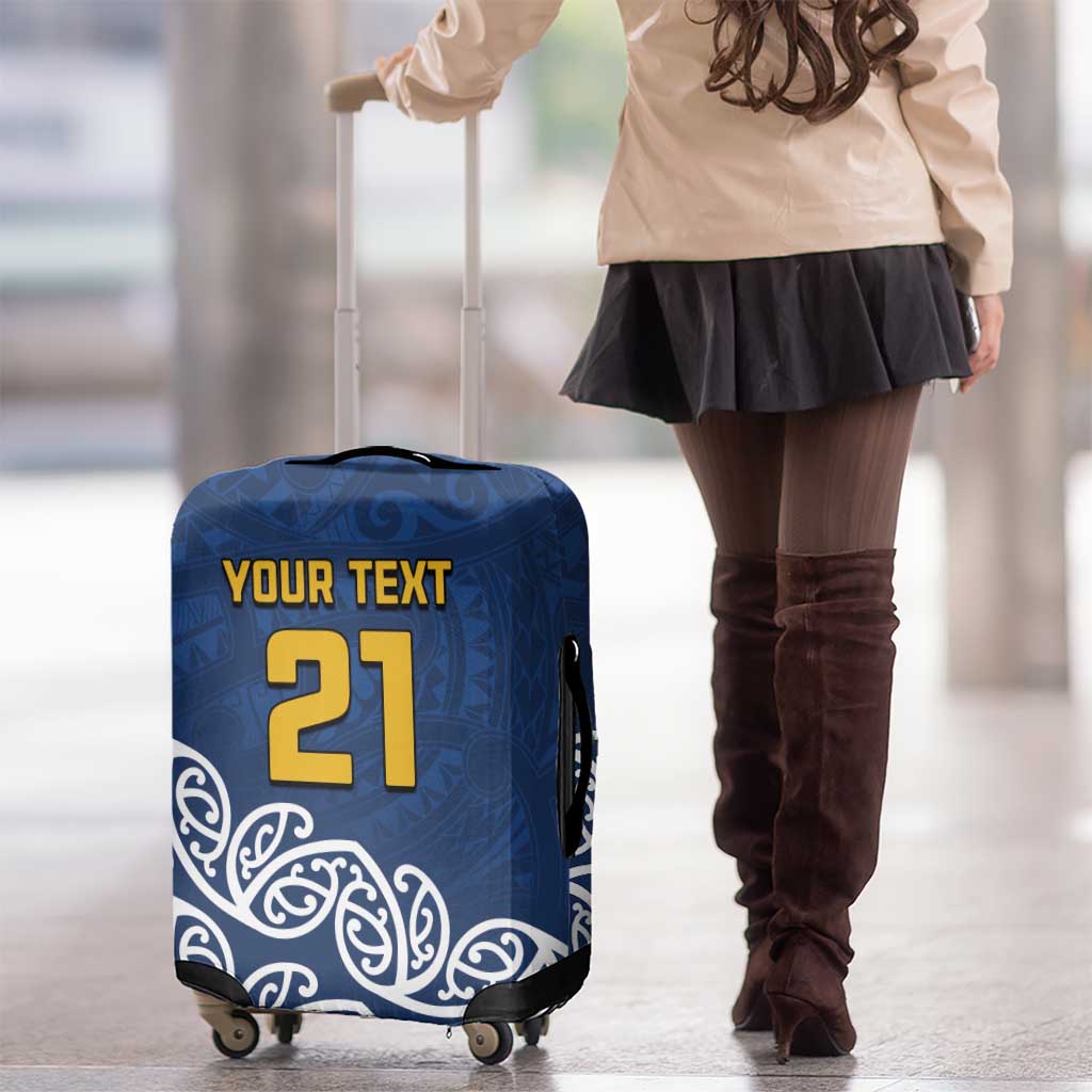 New Zealand Rugby Pacific Custom Luggage Cover Kahupeka Maori Kowhaiwhai Pattern