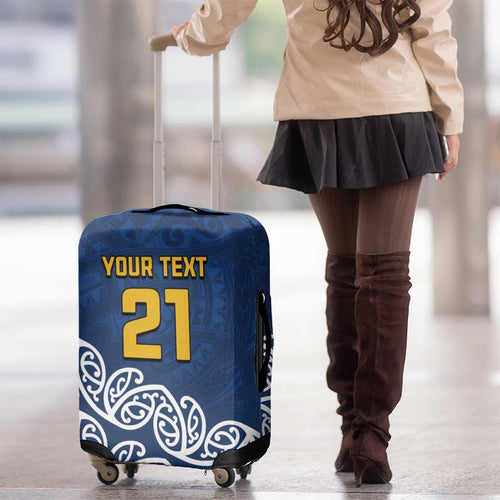 New Zealand Rugby Pacific Custom Luggage Cover Kahupeka Maori Kowhaiwhai Pattern