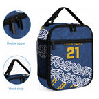 New Zealand Maori Rugby Pacific Custom Lunch Bag Kahupeka Maori Kowhaiwhai Pattern