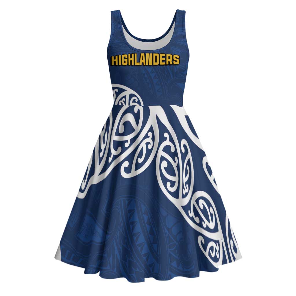 New Zealand Rugby Pacific Custom Midi Dress Kahupeka Maori Kowhaiwhai Pattern - Aussie Hoodie
