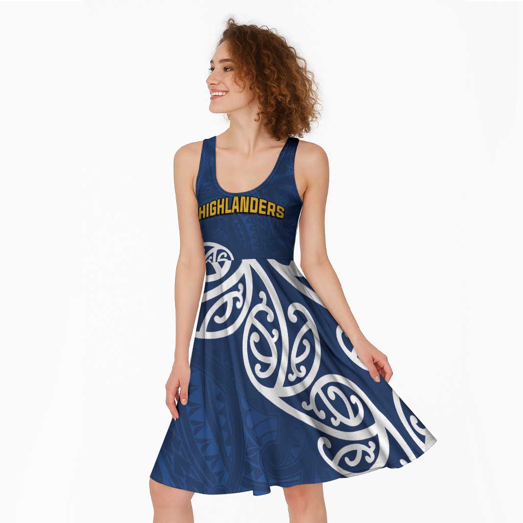 New Zealand Rugby Pacific Custom Midi Dress Kahupeka Maori Kowhaiwhai Pattern - Aussie Hoodie