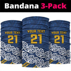 New Zealand Rugby Pacific Custom Neck Gaiter Kahupeka Maori Kowhaiwhai Pattern - Aussie Hoodie