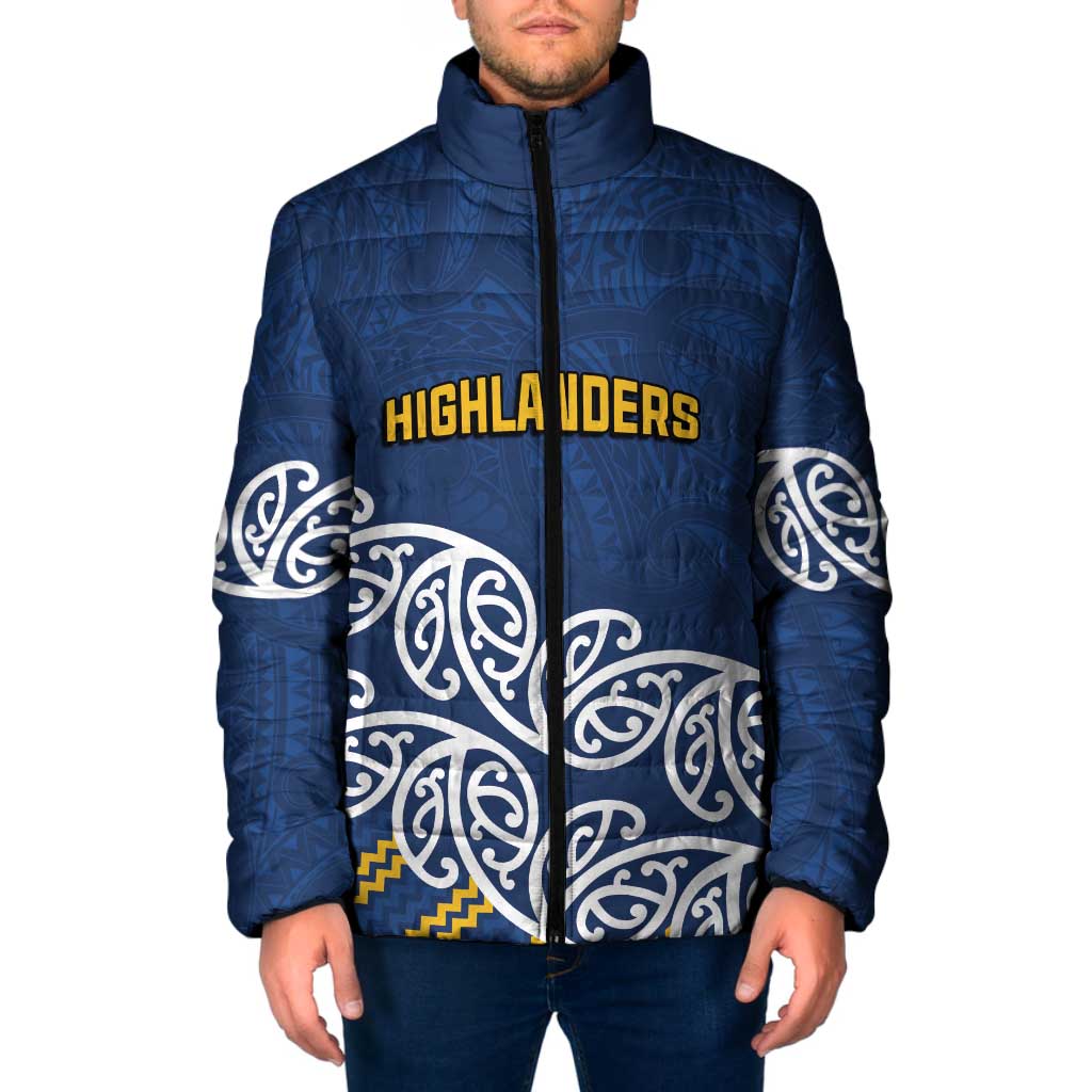 New Zealand Rugby Pacific Custom Padded Jacket Kahupeka Maori Kowhaiwhai Pattern - Aussie Hoodie