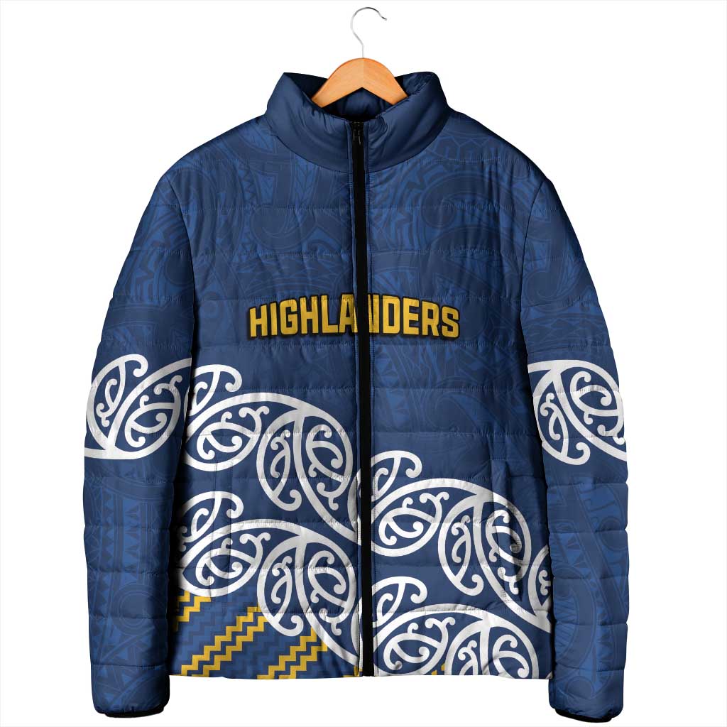 New Zealand Rugby Pacific Custom Padded Jacket Kahupeka Maori Kowhaiwhai Pattern - Aussie Hoodie