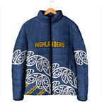 New Zealand Rugby Pacific Custom Padded Jacket Kahupeka Maori Kowhaiwhai Pattern - Aussie Hoodie