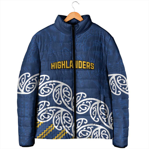 New Zealand Rugby Pacific Custom Padded Jacket Kahupeka Maori Kowhaiwhai Pattern - Aussie Hoodie