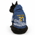 New Zealand Maori Rugby Pacific Custom Pet Hoodie Kahupeka Maori Kowhaiwhai Pattern