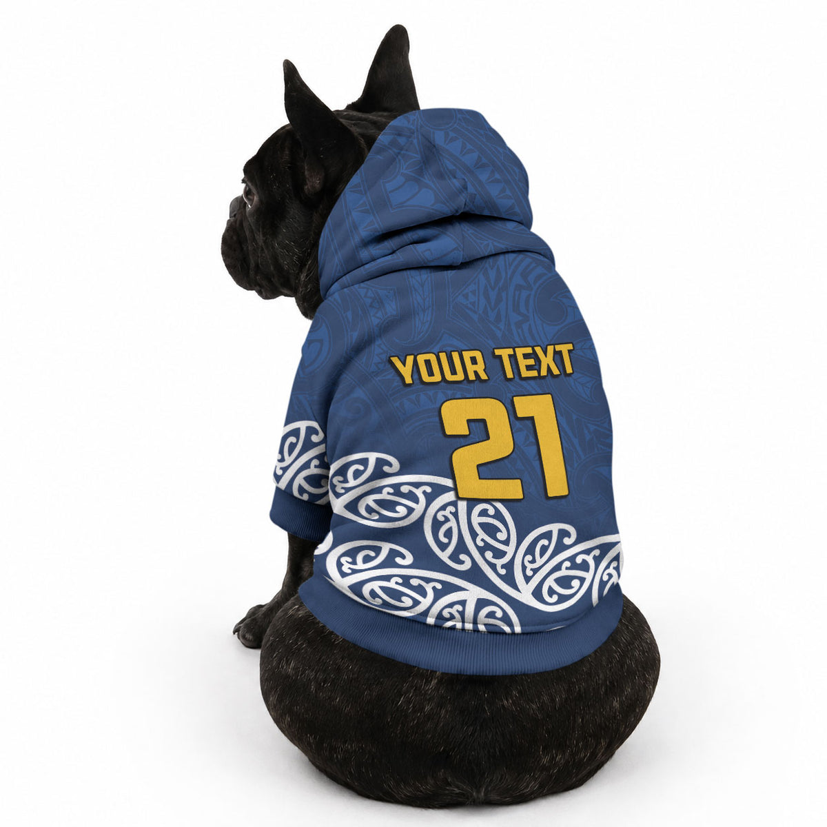 New Zealand Maori Rugby Pacific Custom Pet Hoodie Kahupeka Maori Kowhaiwhai Pattern