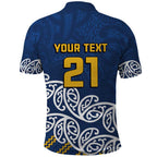 New Zealand Rugby Pacific Custom Polo Shirt Kahupeka Maori Kowhaiwhai Pattern
