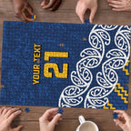 New Zealand Rugby Pacific Custom Puzzle Kahupeka Maori Kowhaiwhai Pattern - Aussie Hoodie